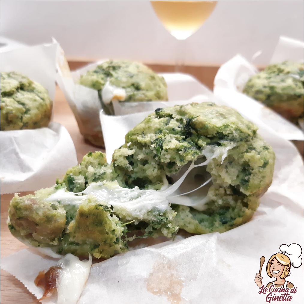 Muffin salati broccoletti salsiccia formaggio 