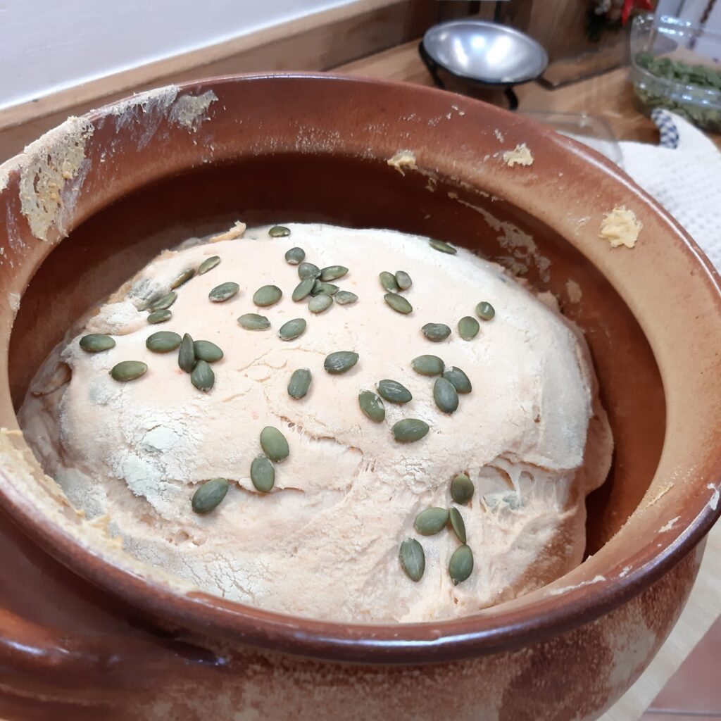 pane senza impasto con la zucca