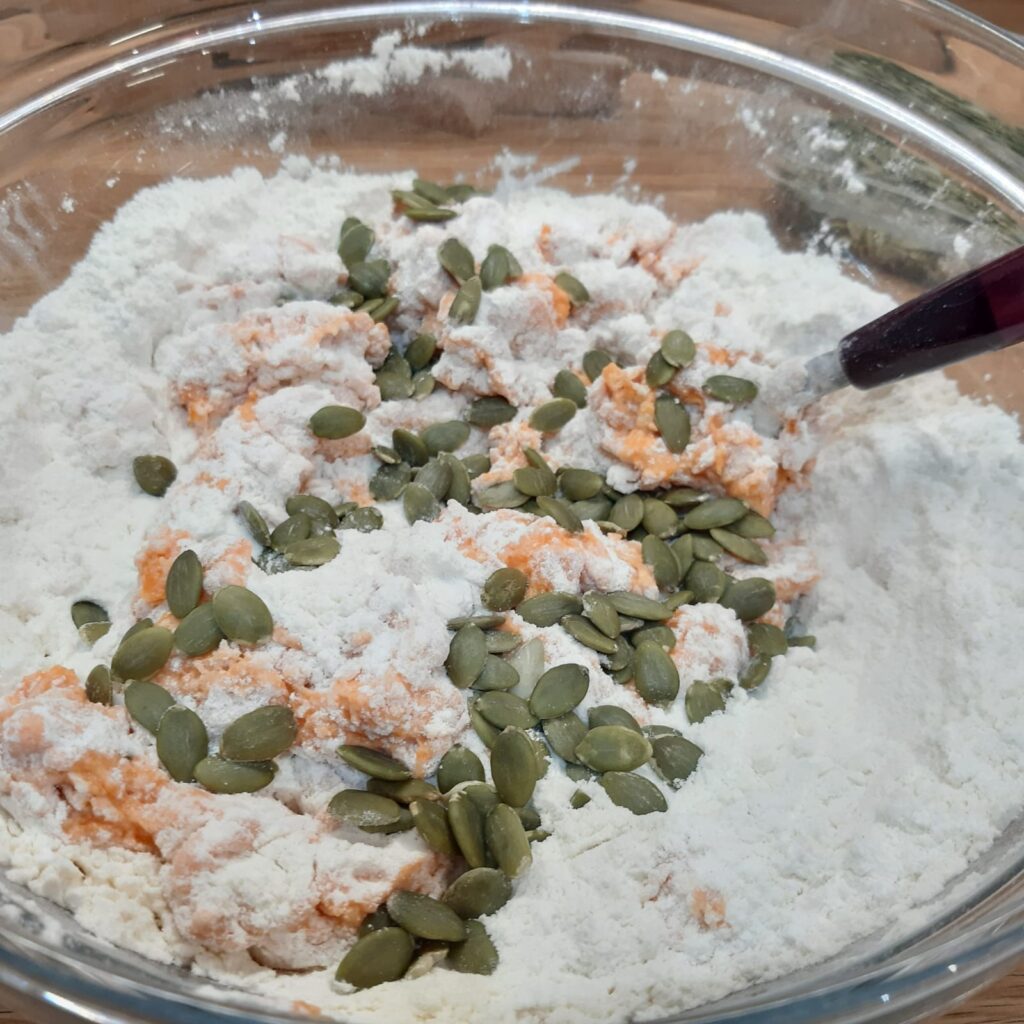 pane senza impasto con la zucca