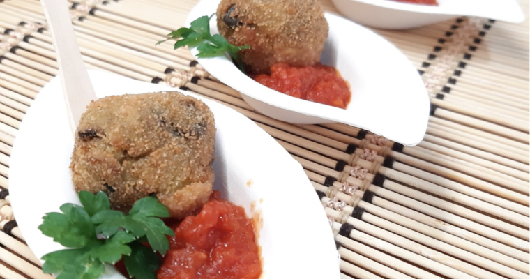 POLPETTINE DI MELANZANE CON SALSINA AL POMODORO