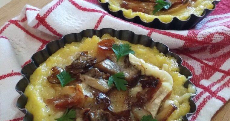 TORTINE DI POLENTA CON FUNGHI PORCINI