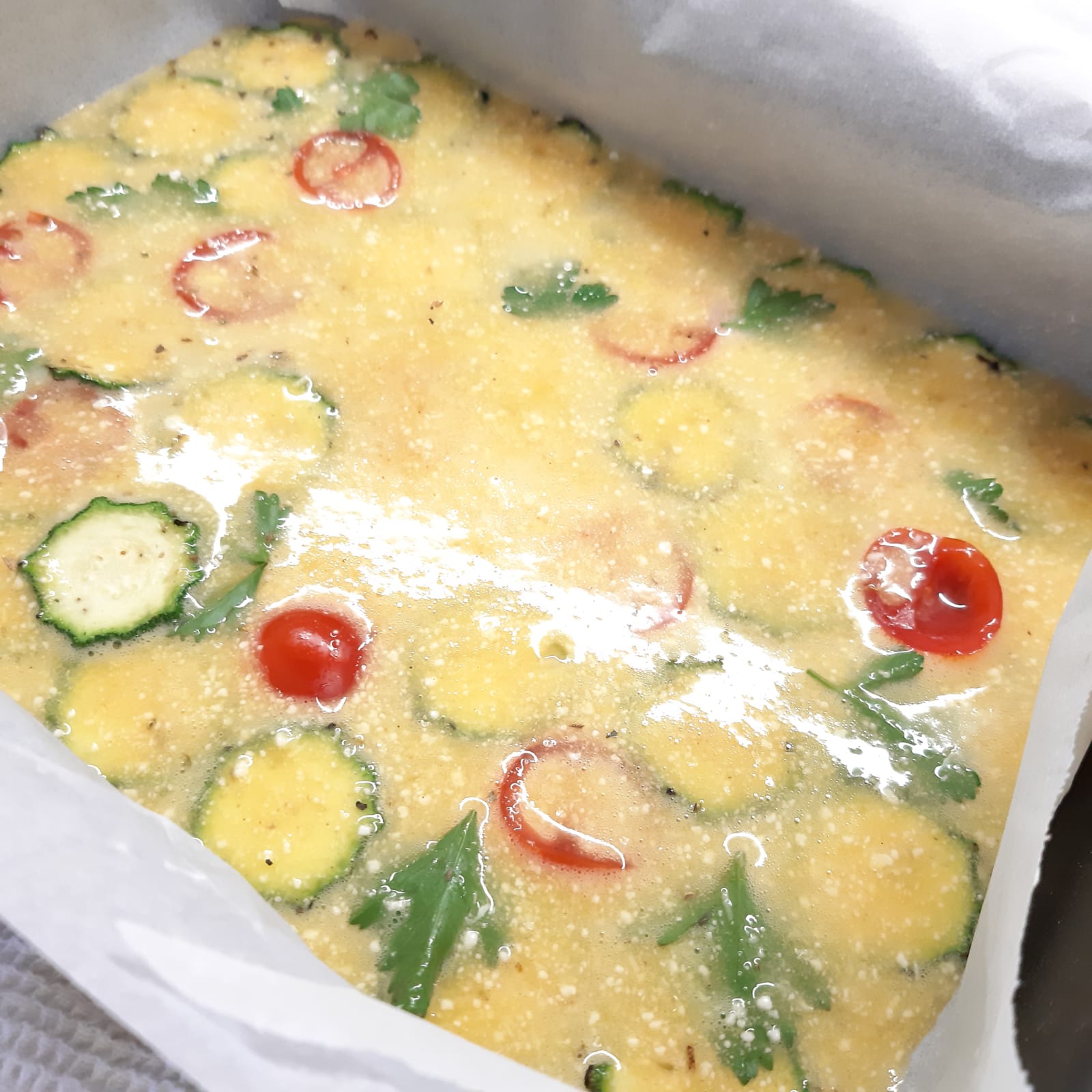 girelle di frittata mosaico con formaggio