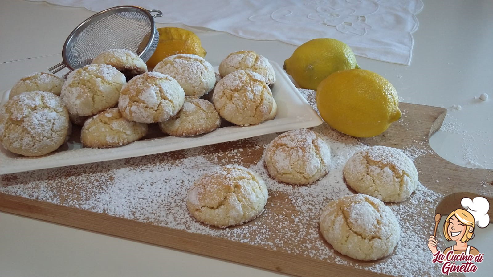 biscotti crinkle morbidi al limone