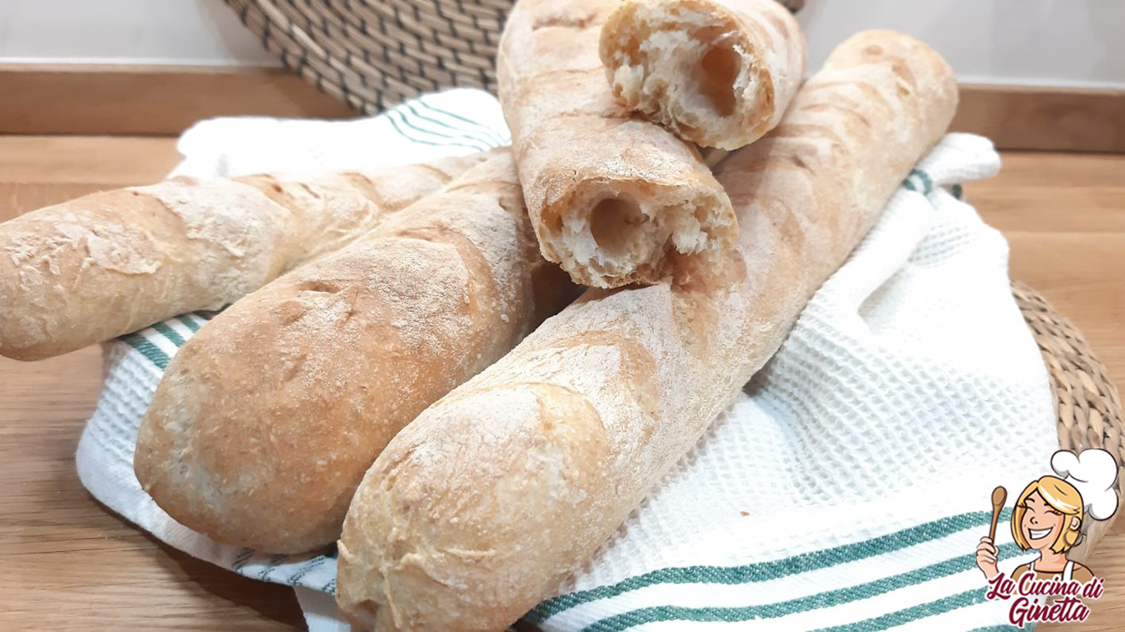 baguette semintegrali con impasto facile