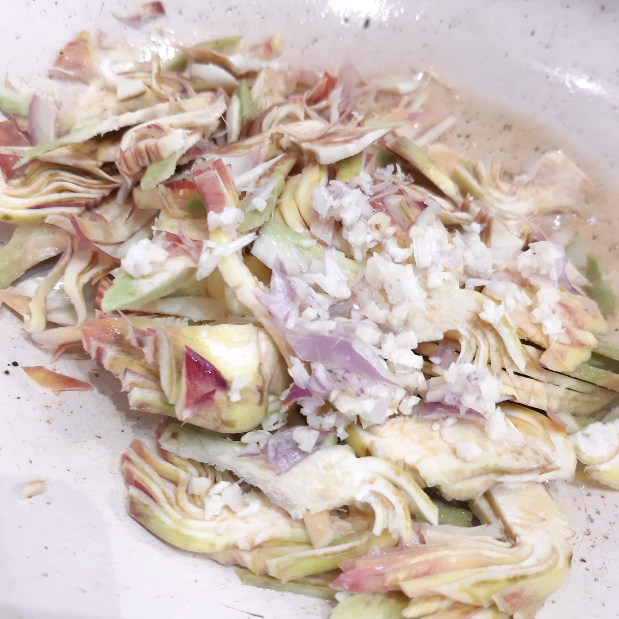 cavatelli con carciofi speck e pecorino