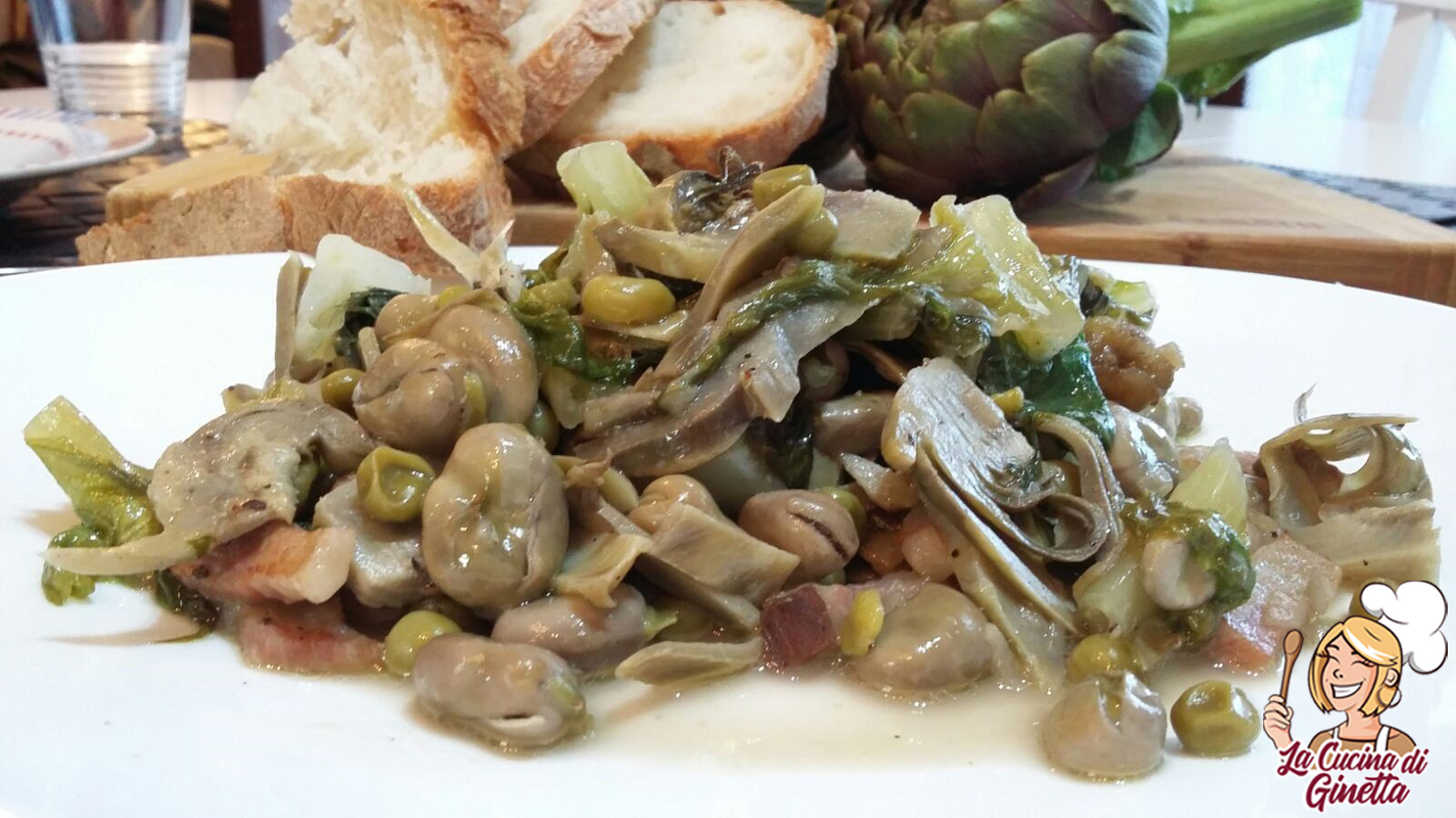 vignarola con fave carciofi e piselli