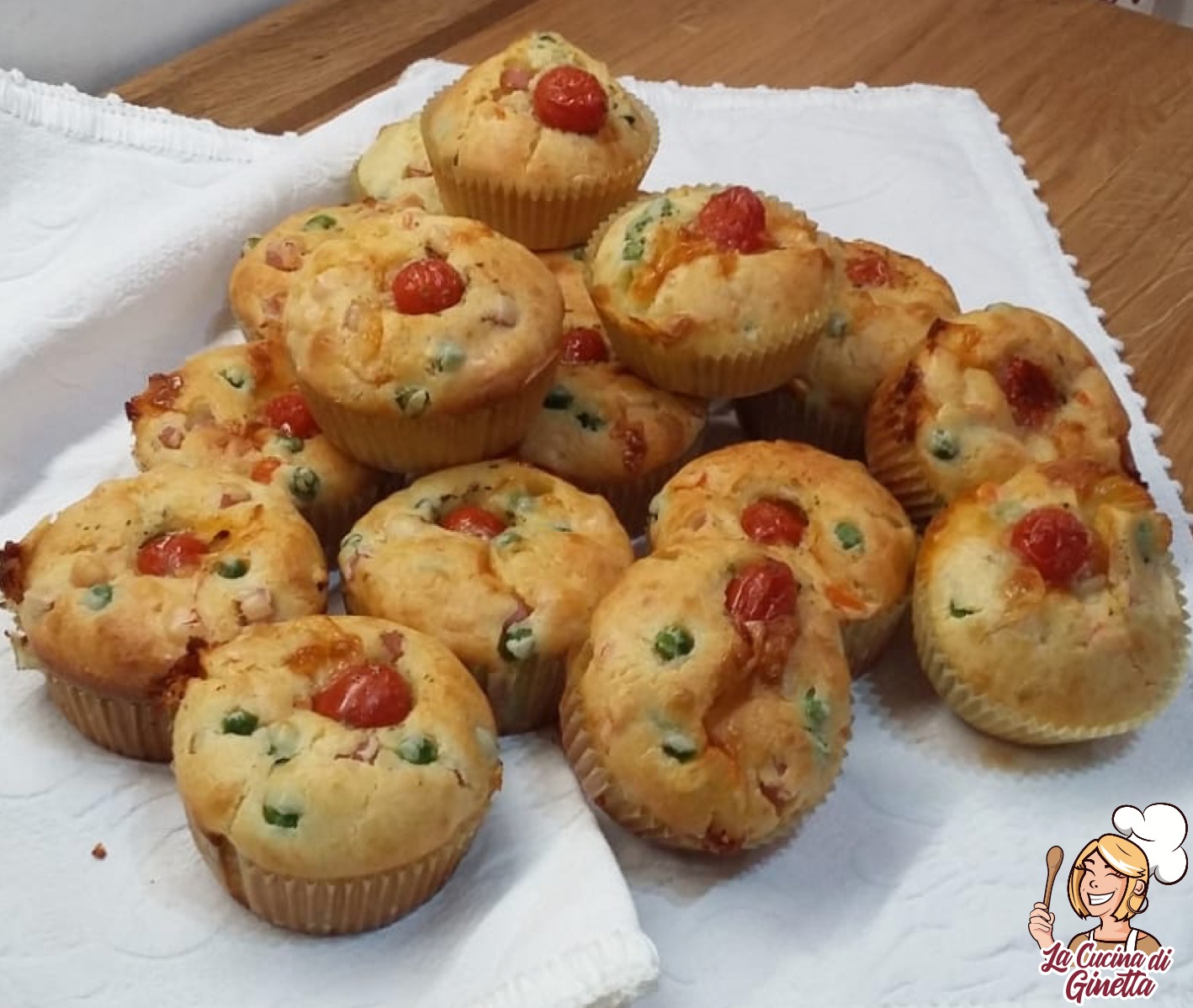 muffin con prosciutto cotto e verdure