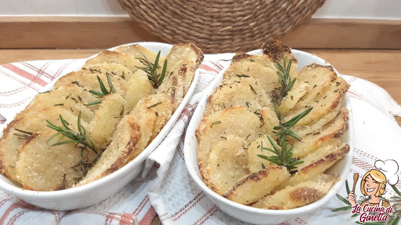 patate gratinate con pecorino e rosmarino