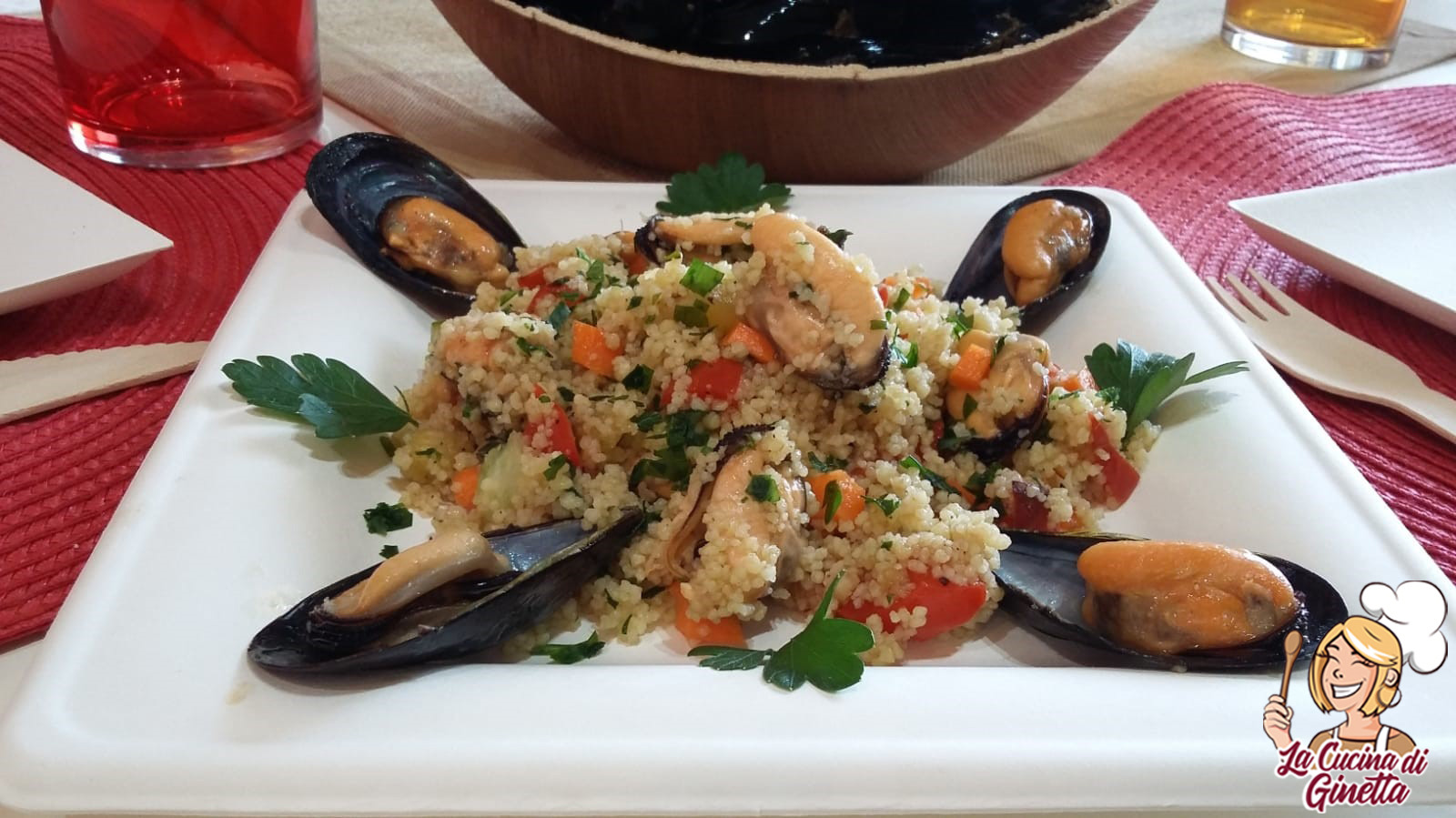 cous cous con cozze e verdure