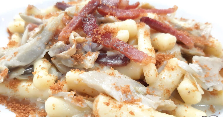 CAVATELLI CON CARCIOFI SPECK E PECORINO