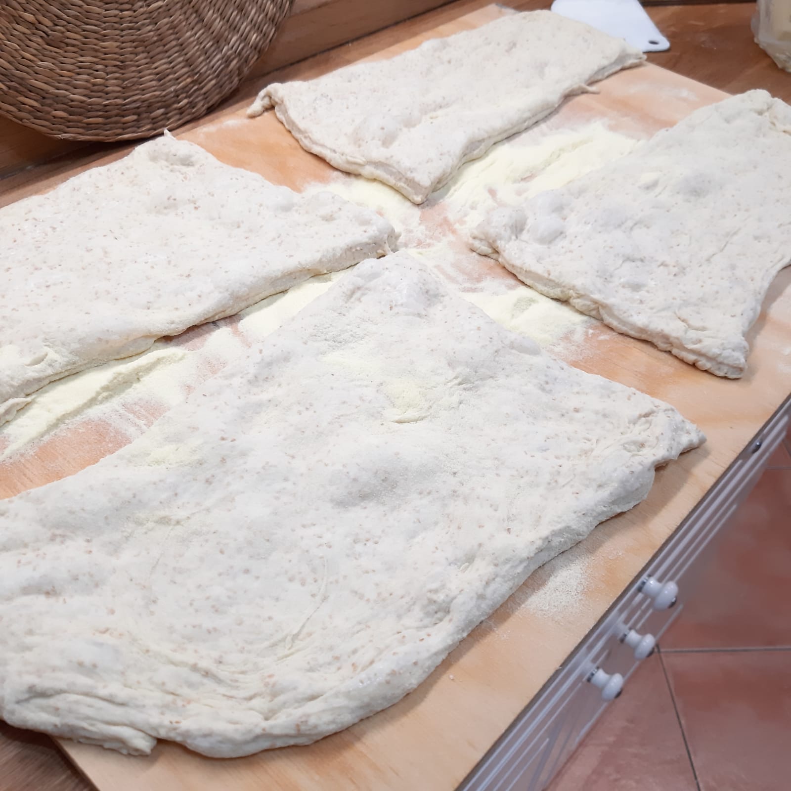 baguette semintegrali con impasto facile