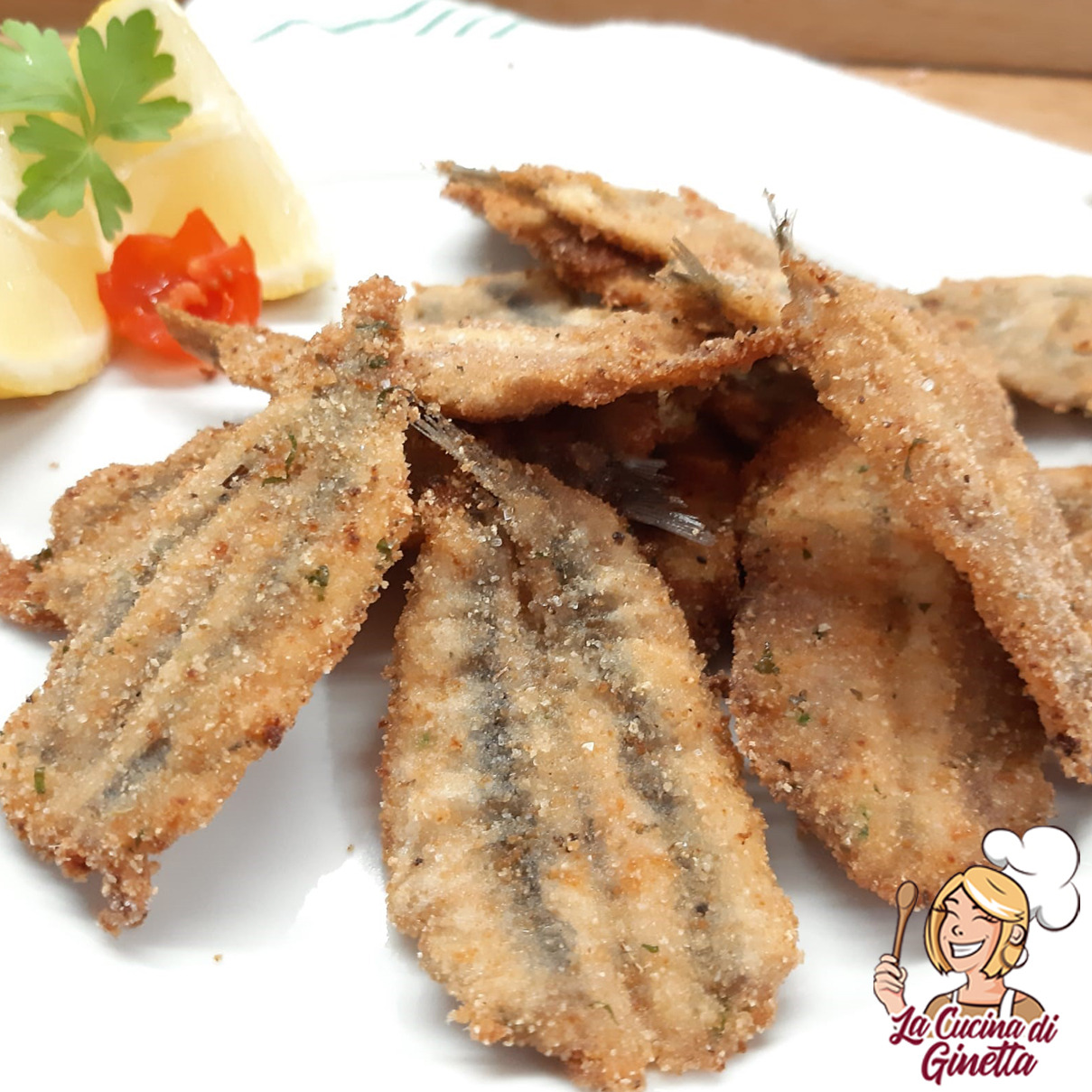 alici fritte con panatura aromatica