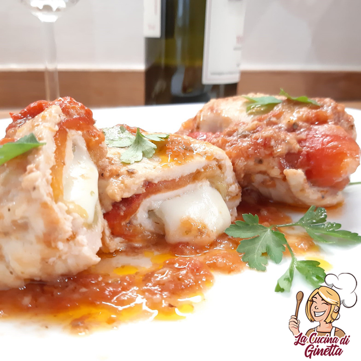 involtini di pollo con peperoni e scamorza