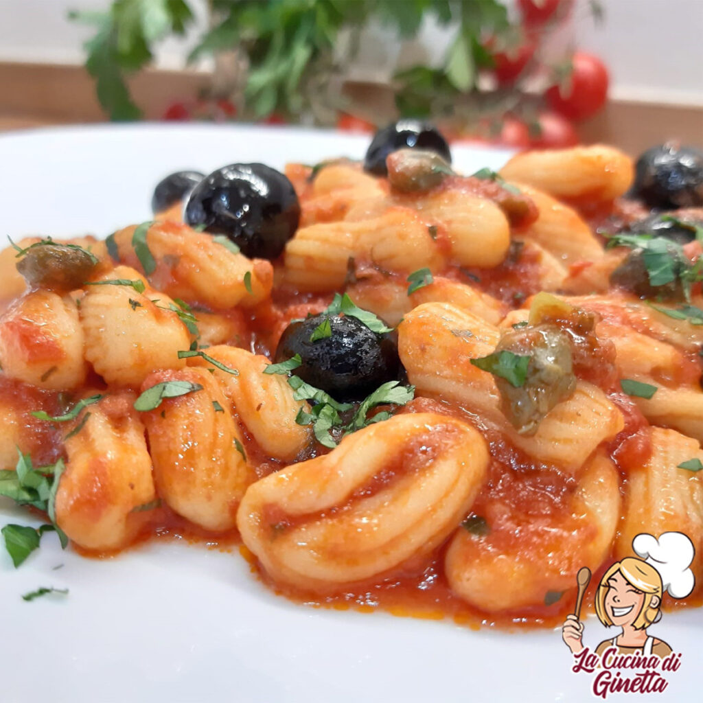 gnocchetti sardi all'arrabbiata con olive