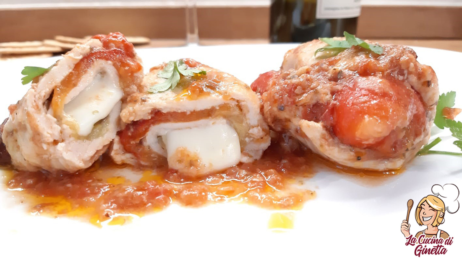 involtini di pollo con peperoni e scamorza