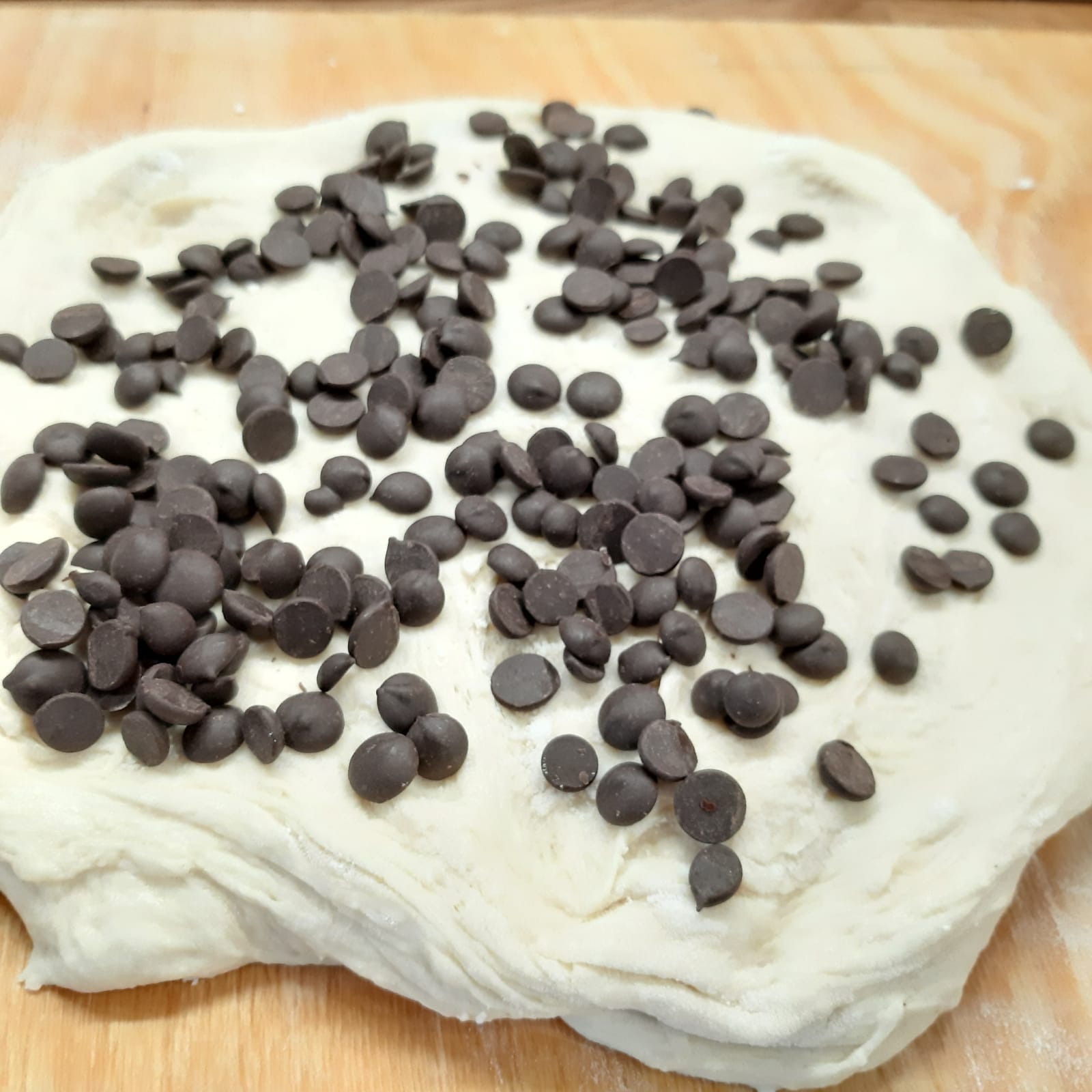 panini con gocce di cioccolato fondente