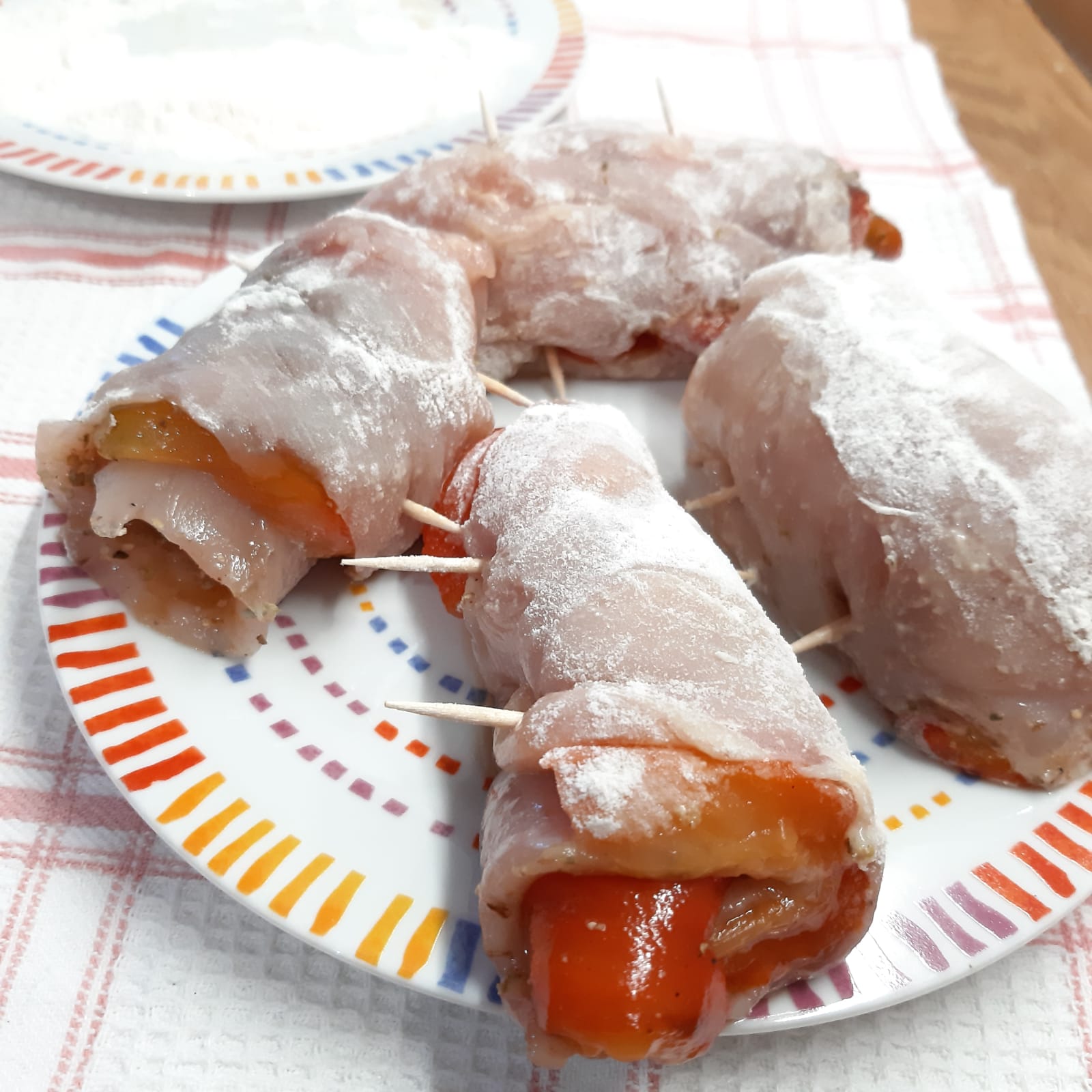 involtini di pollo con peperoni e scamorza