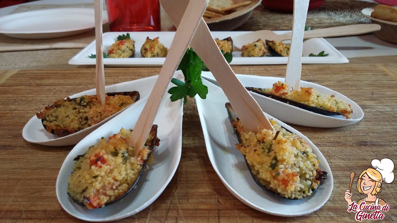 cozze gratinate al cous cous