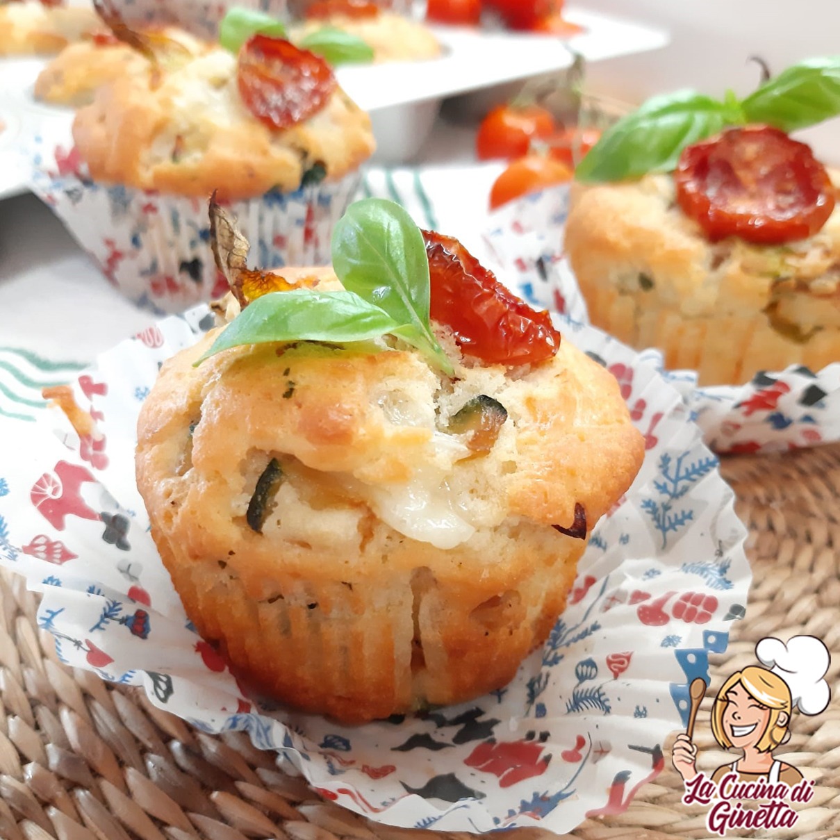 muffin ricotta fiori di zucca zucchine e formaggio