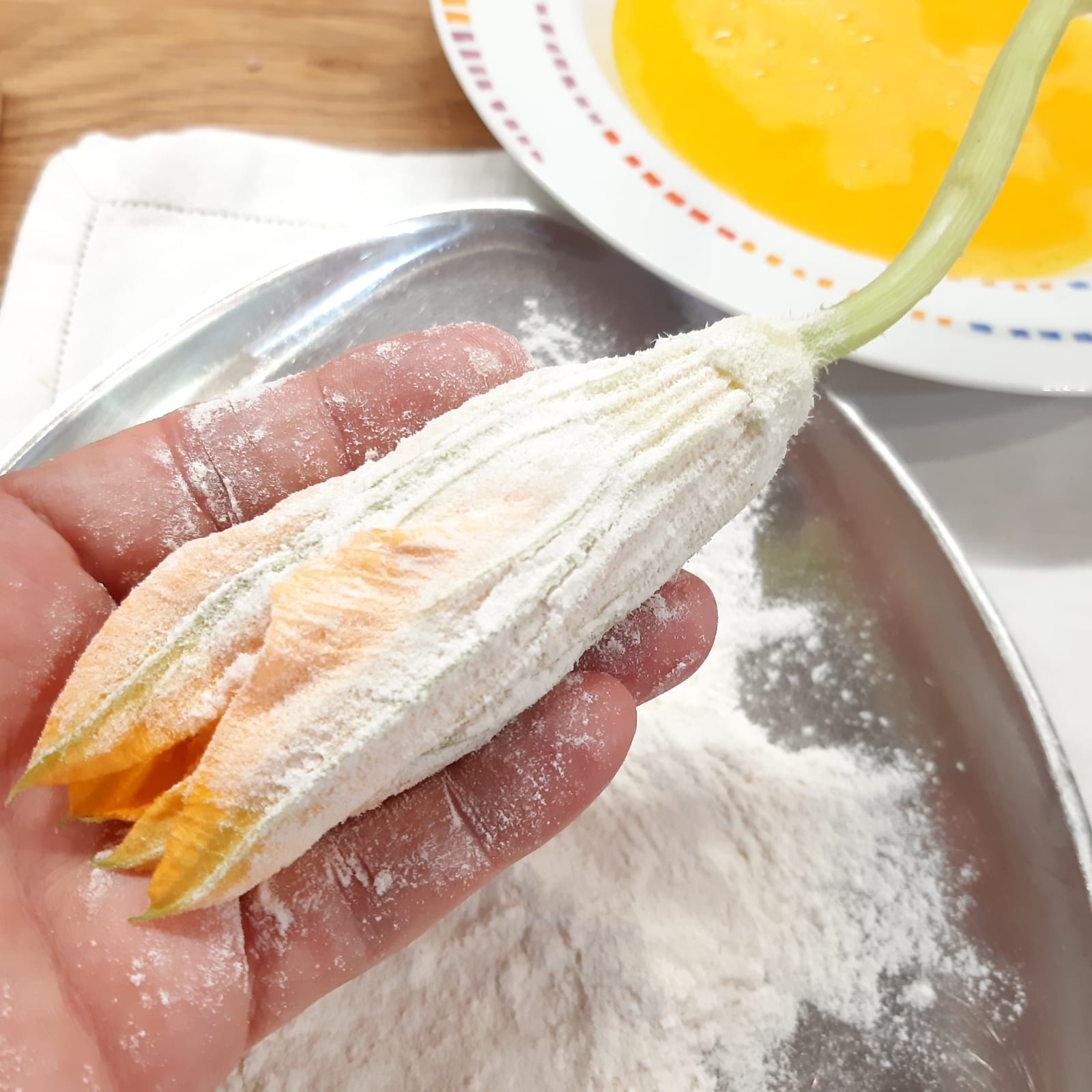 fiori di zucca ripieni cotti al forno