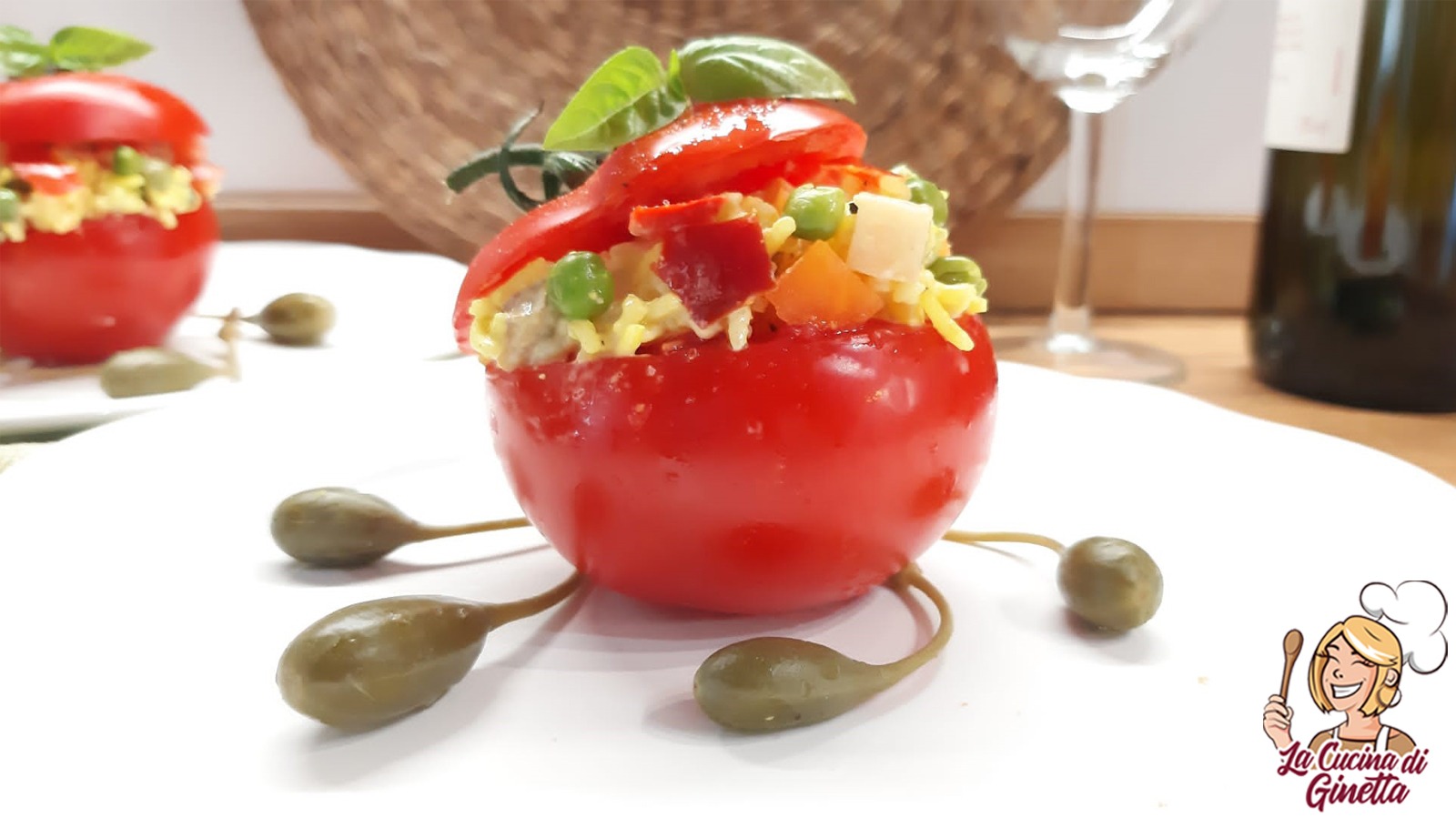 pomodori ripieni di insalata di riso