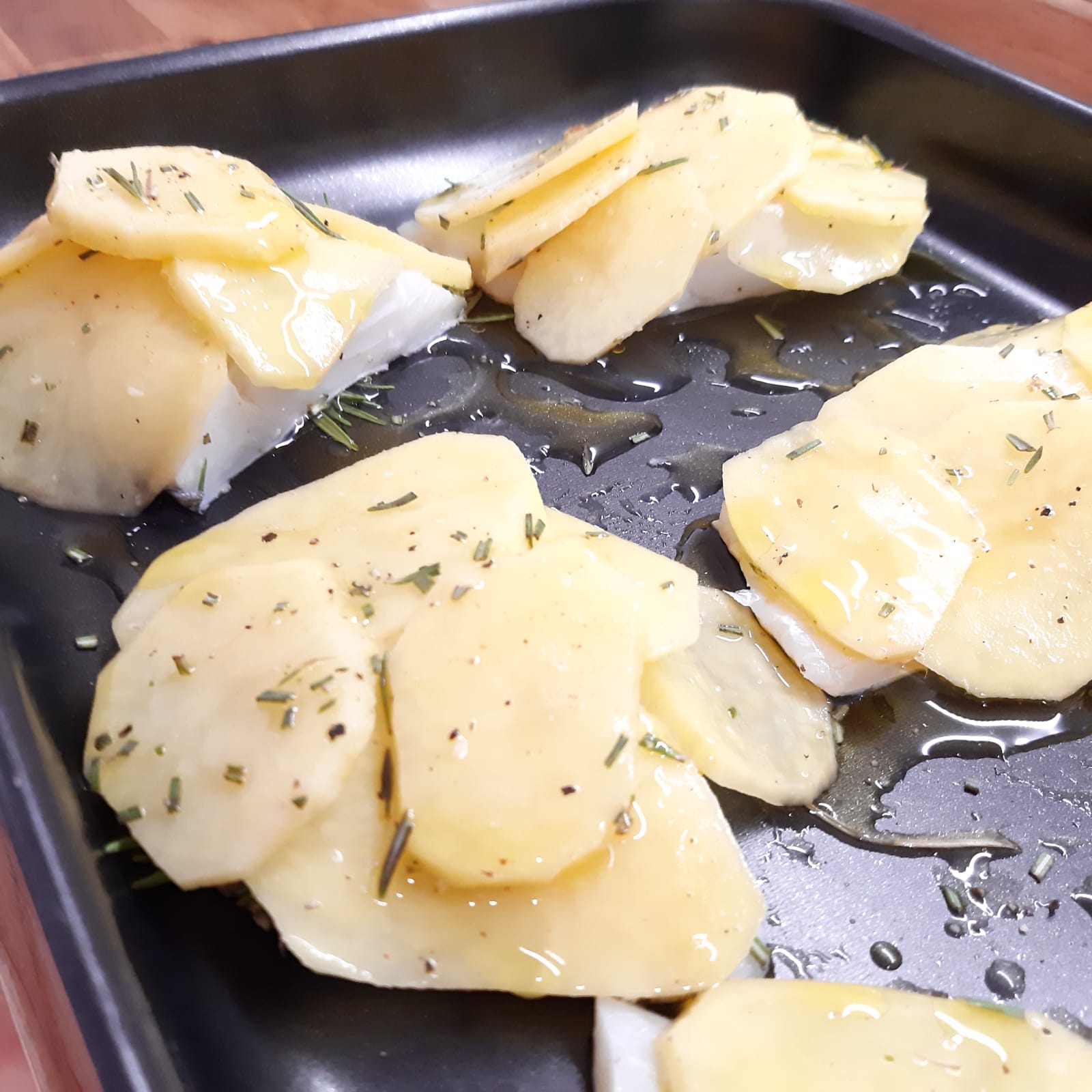 filetti di baccalà in crosta di patate