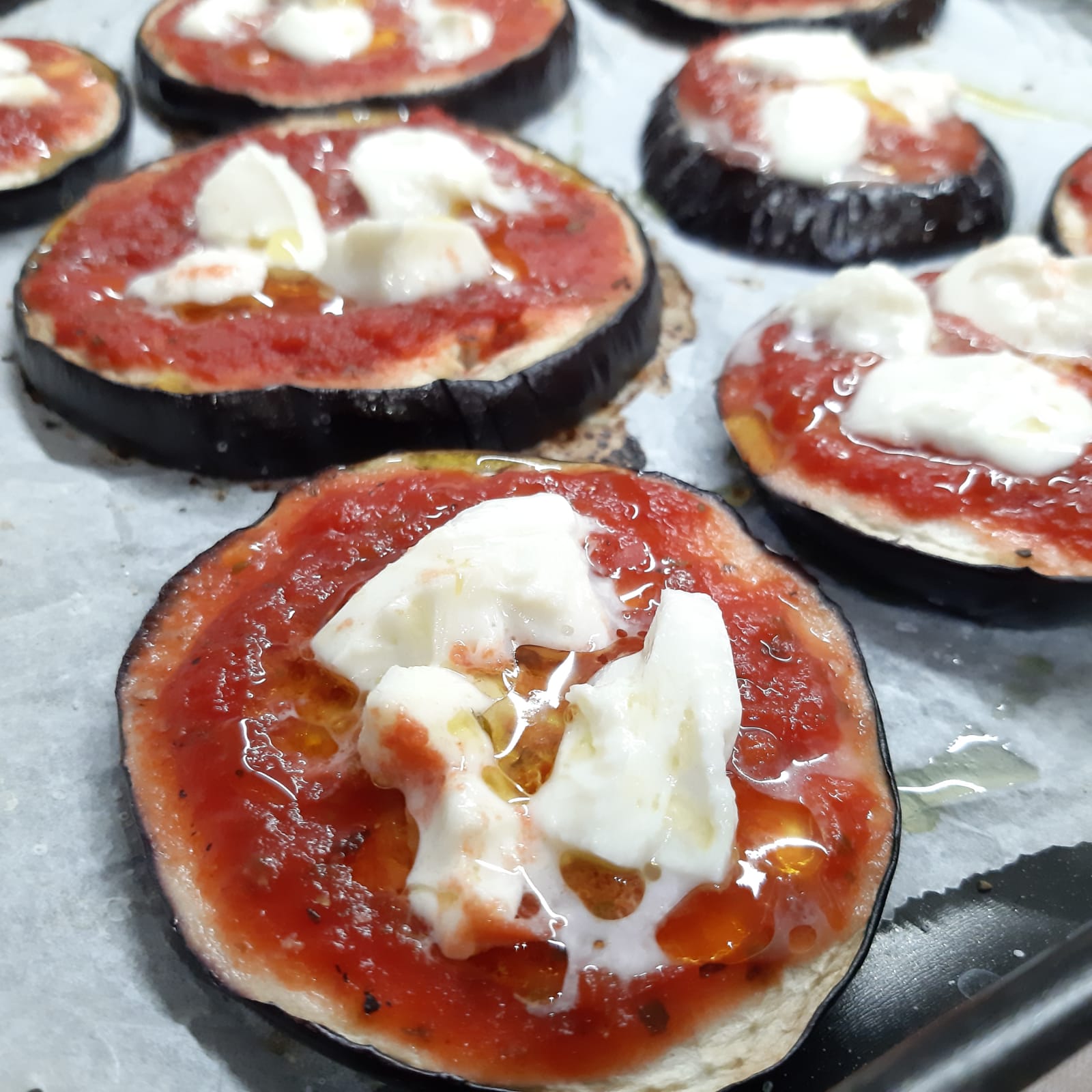 pizzette di melanzane al profumo di origano