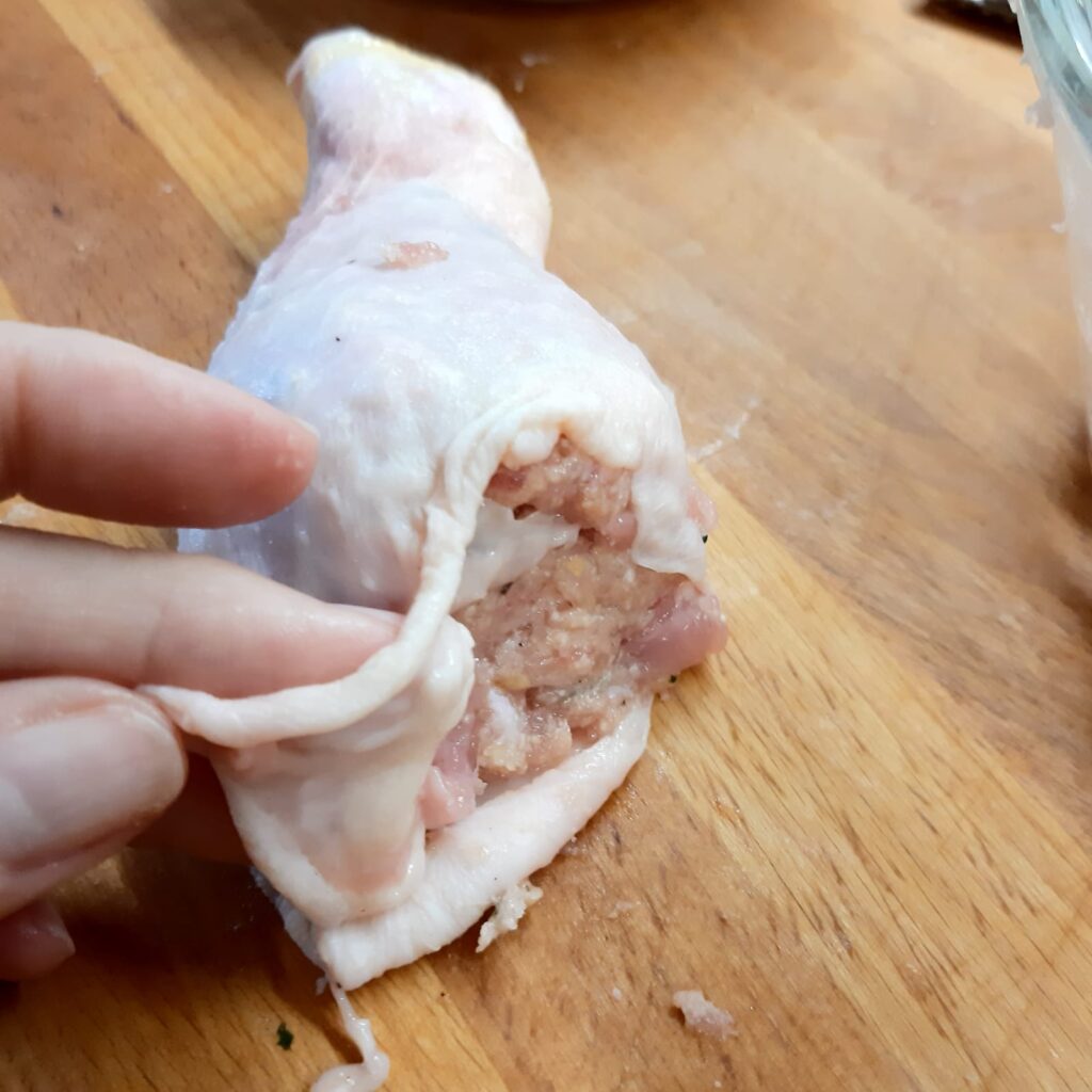 cosce di pollo con ripieno a sorpresa