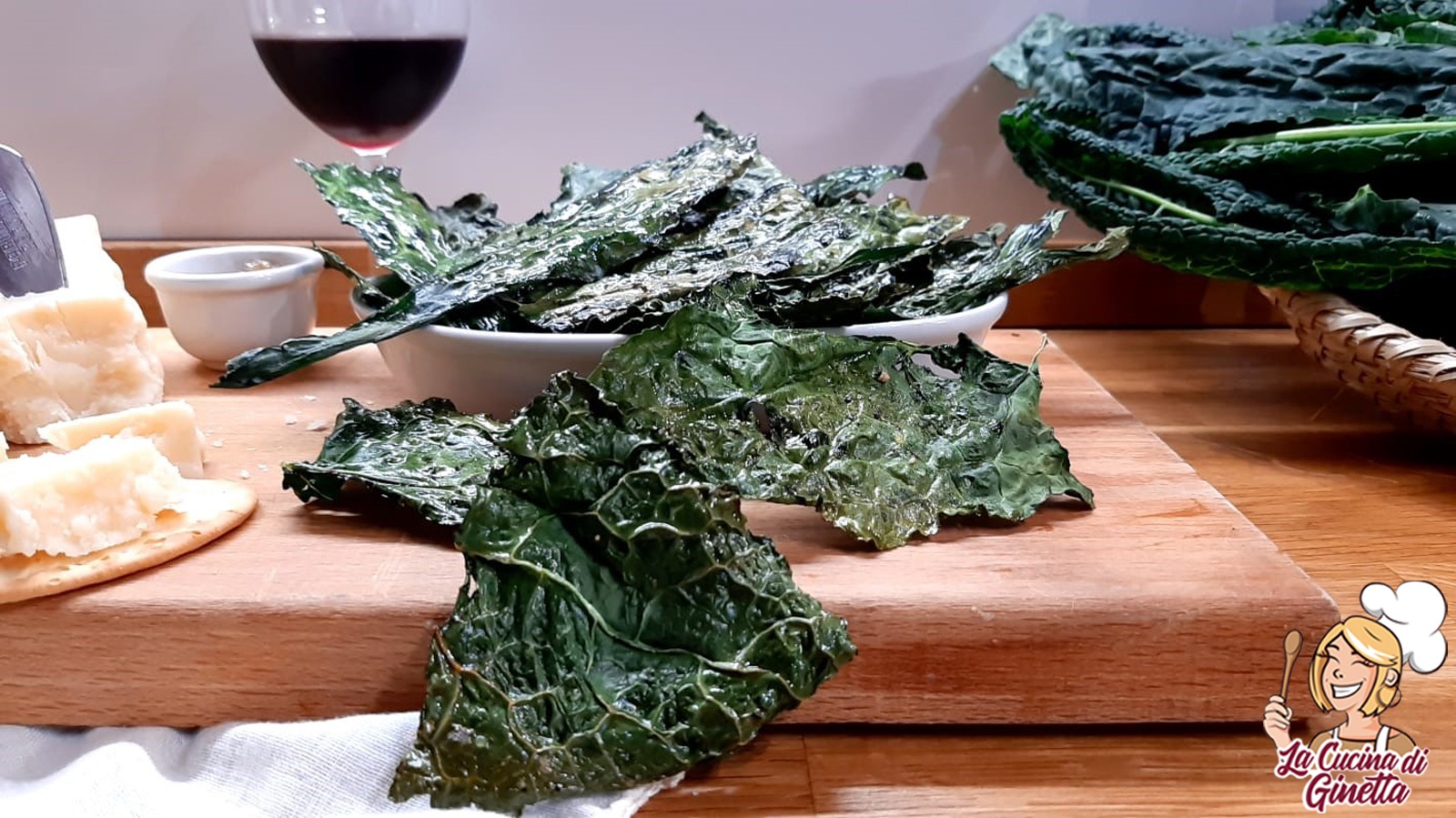 chips di foglie di cavolo nero