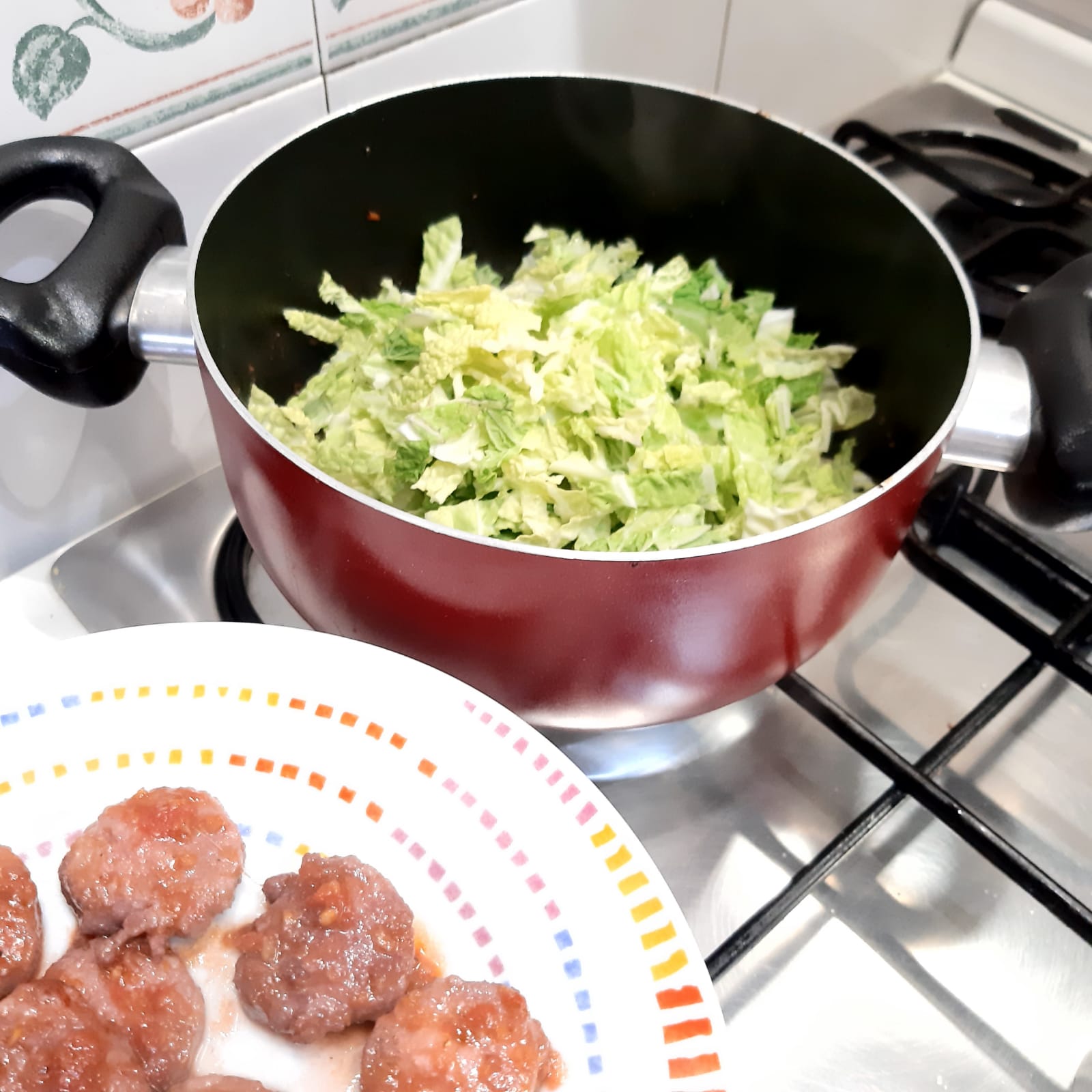 polenta con verza e salsiccia