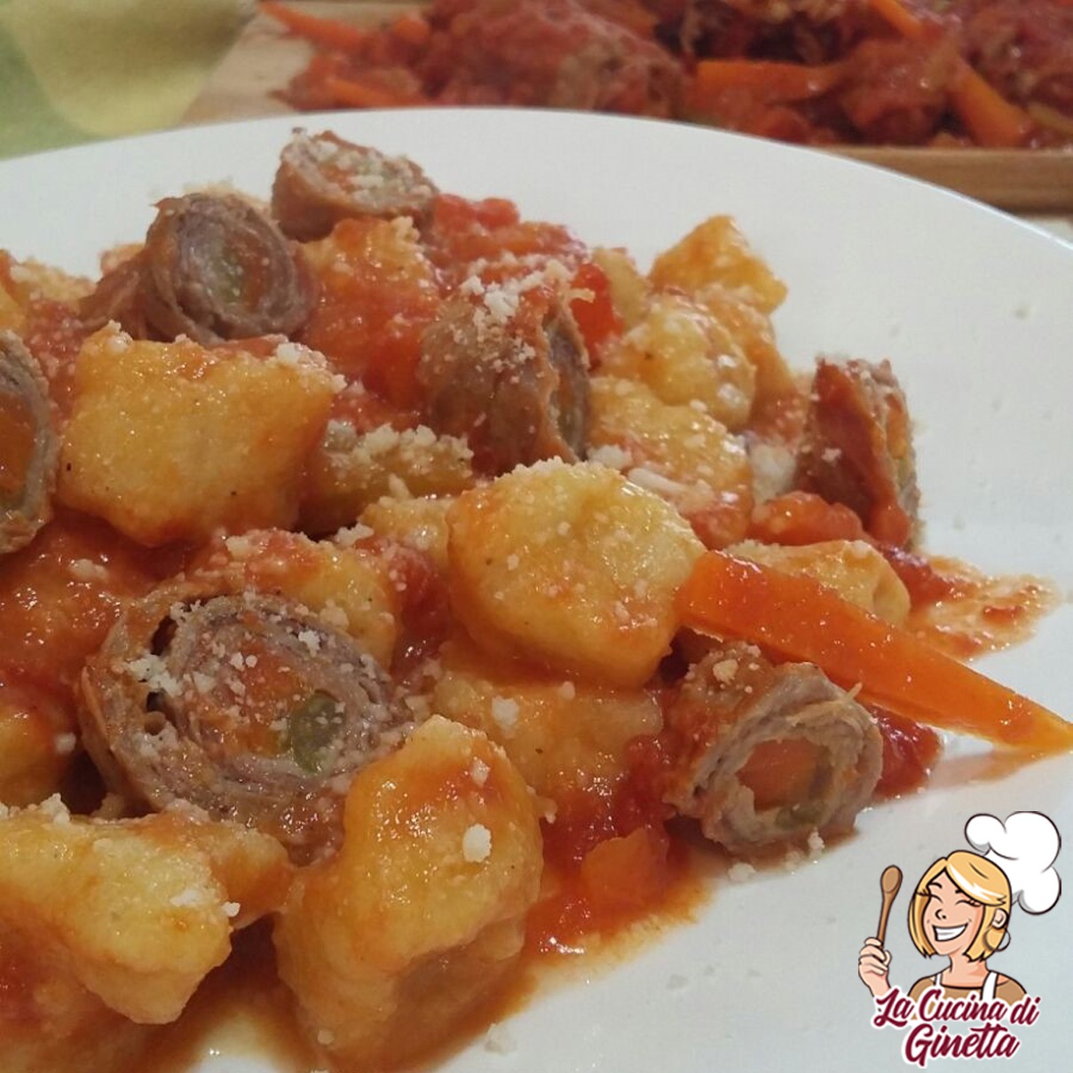 gnocchi al sugo di involtini