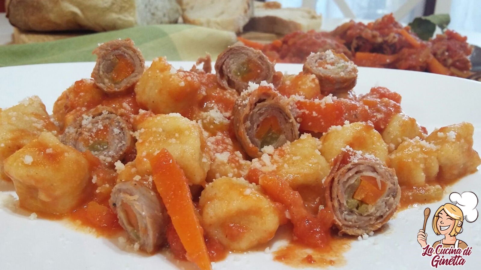 gnocchi al sugo di involtini