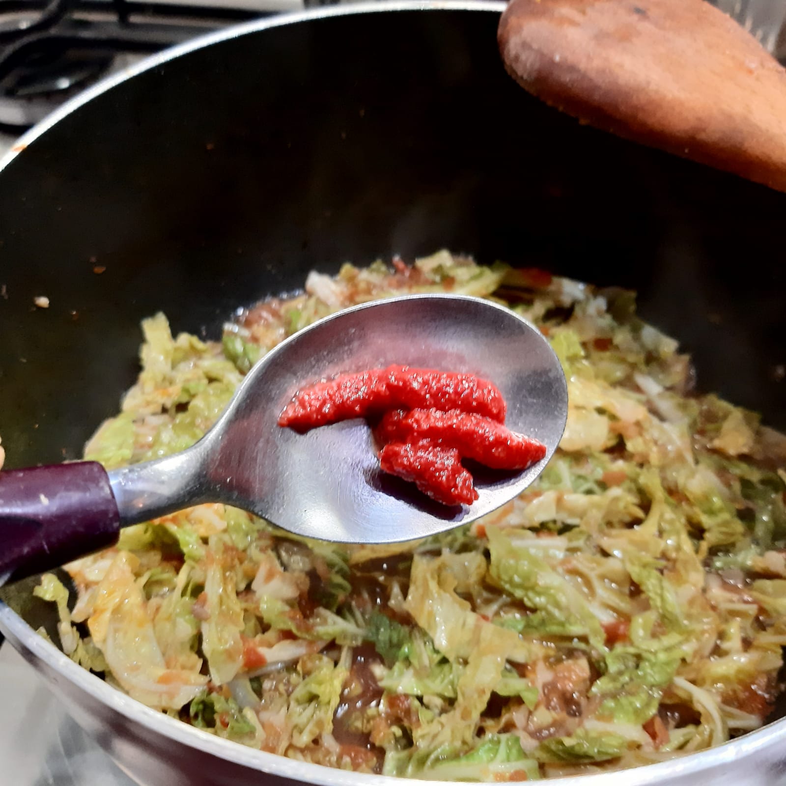 polenta con verza e salsiccia