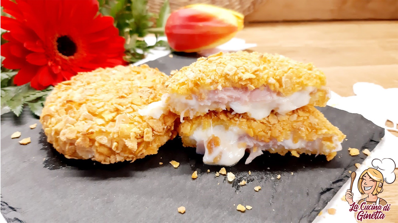 MEDAGLIONI DI TOAST CON PANATURA DI CORN FLAKES