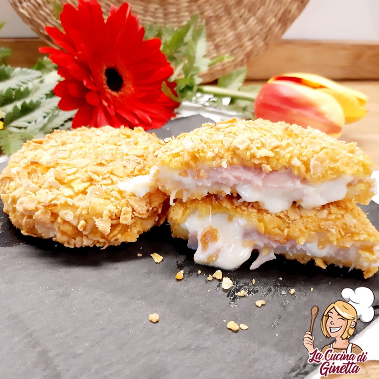 MEDAGLIONI DI TOAST CON PANATURA DI CORN FLAKES