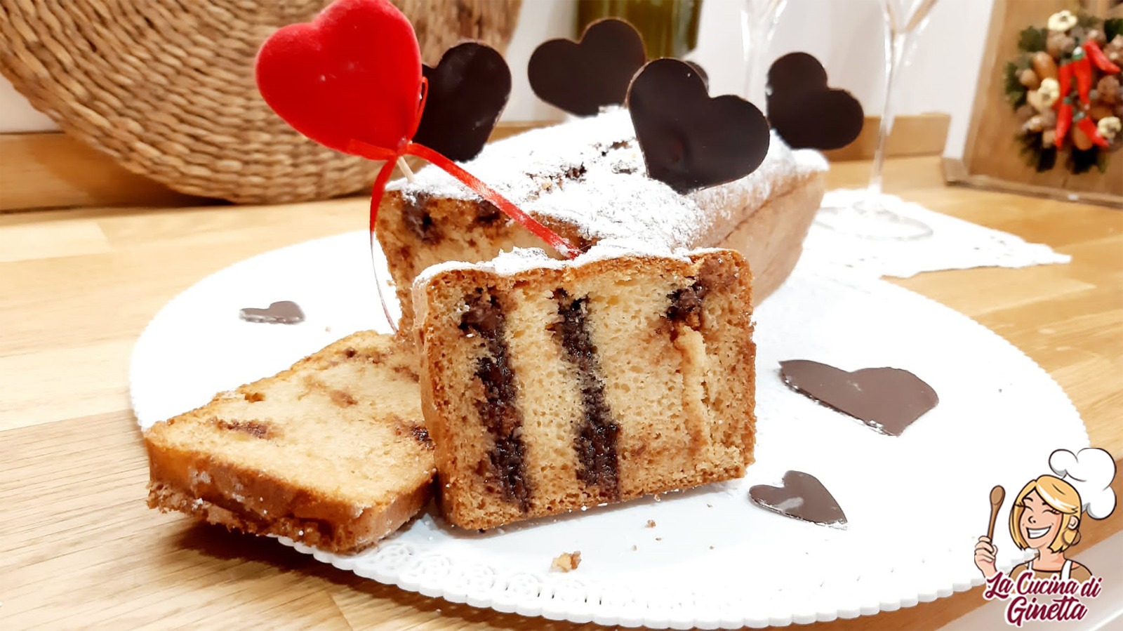 plumcake agli albumi e crema di nocciole