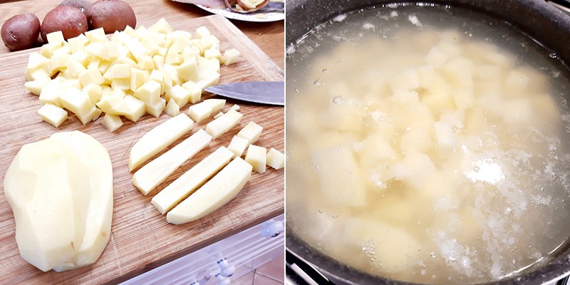 rustico di sfoglia con patate salsiccia e mozzarella