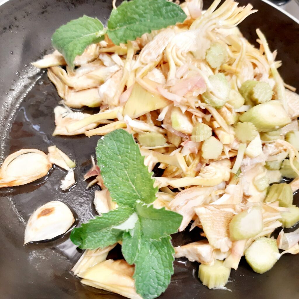 strudel di carciofi con pane carasau