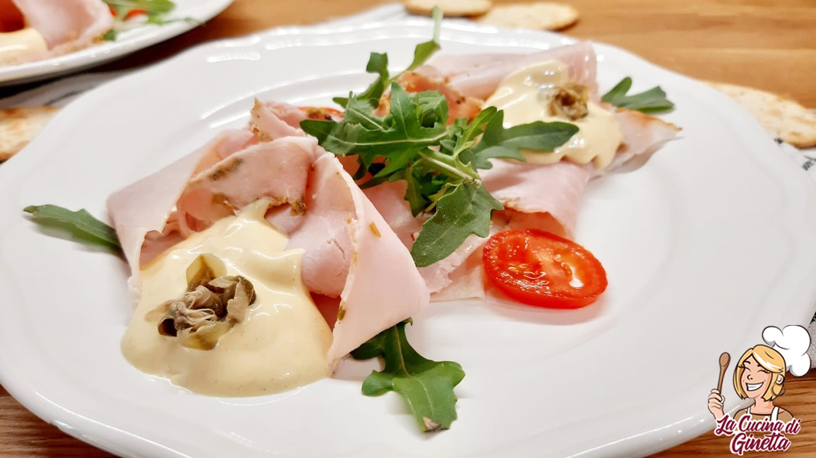 PROSCIUTTO COTTO ARROSTO CON MAIONESE ALLA SENAPE