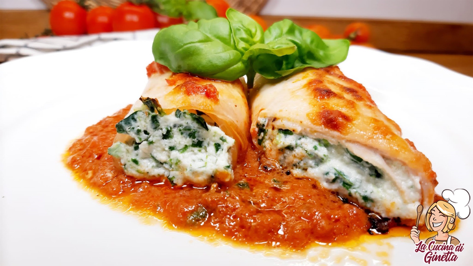 cannelloni di tacchino con ricotta e spinaci