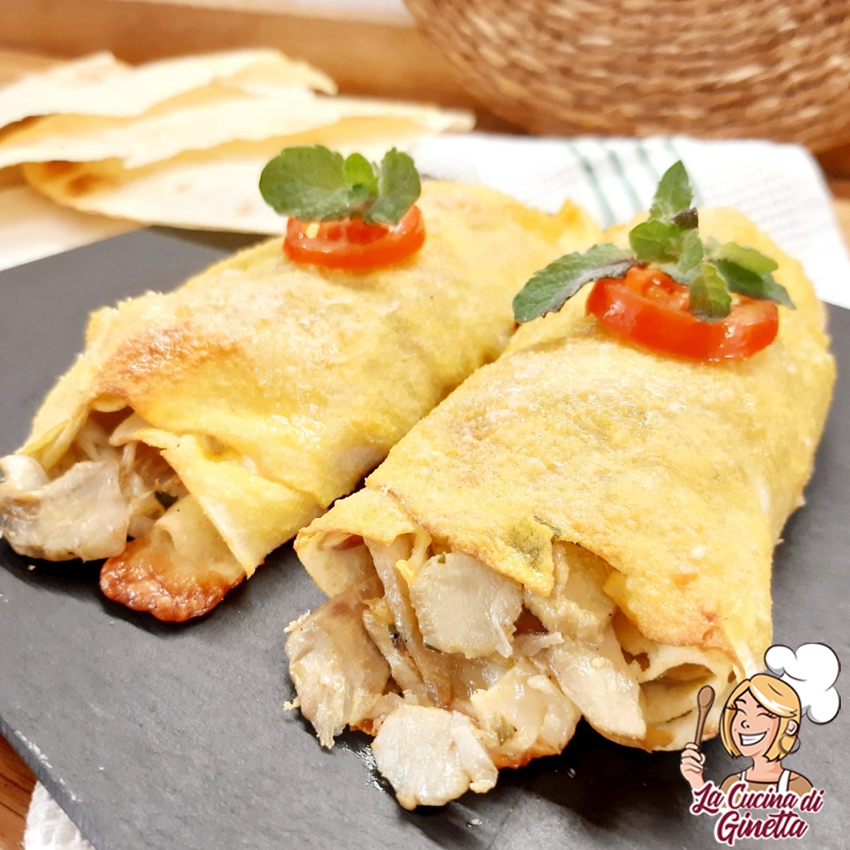 strudel di carciofi con pane carasau