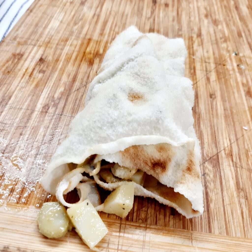 strudel di carciofi con pane carasau