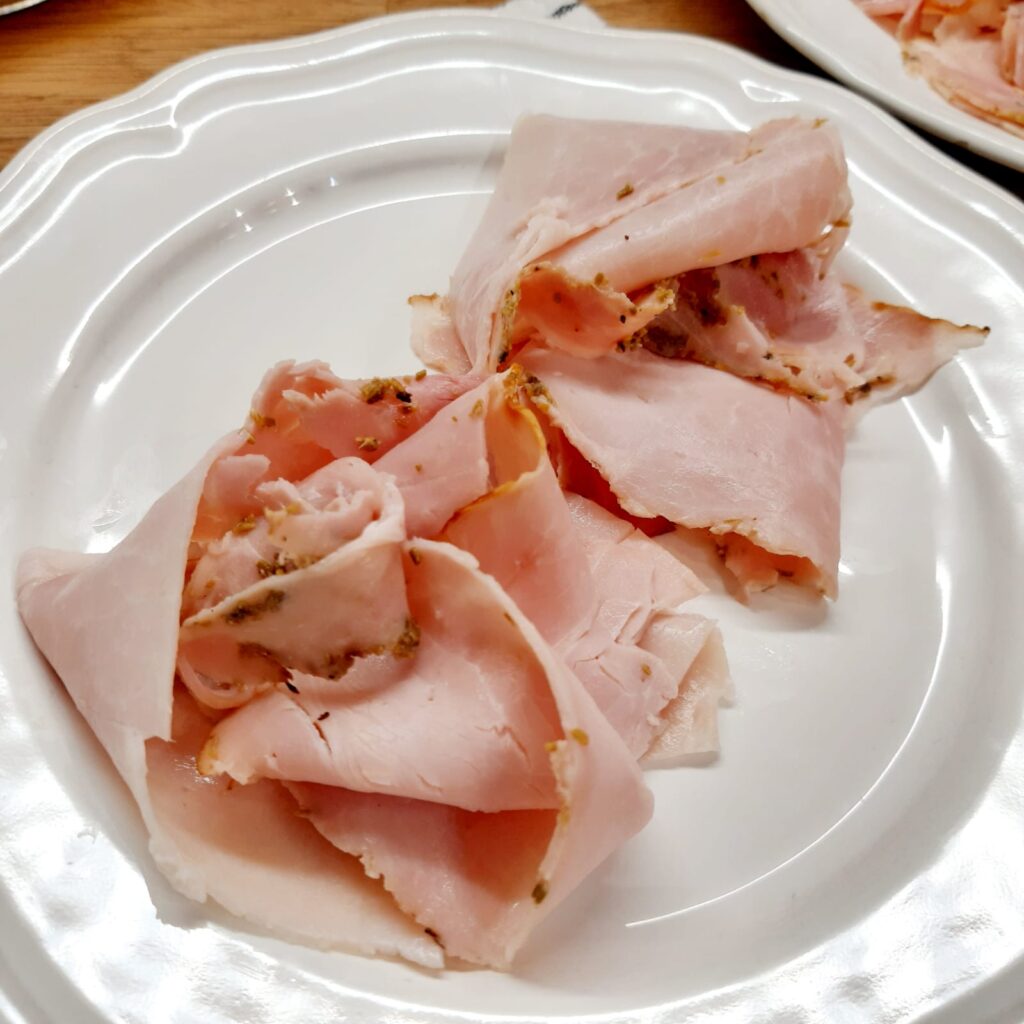 PROSCIUTTO COTTO ARROSTO CON MAIONESE ALLA SENAPE