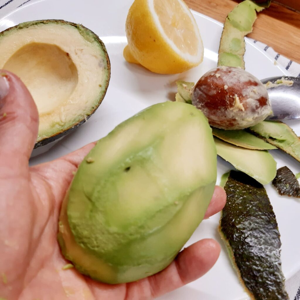 gamberoni con avocado e melone