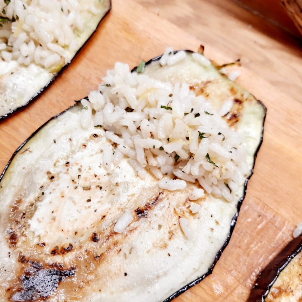 involtini di melanzane con cuore di riso