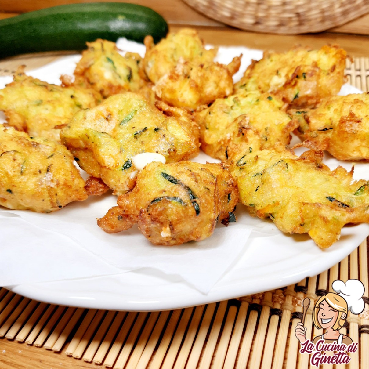 FRITTELLE DI ZUCCHINE FIORI DI ZUCCA E ACCIUGHE - La Cucina di Ginetta