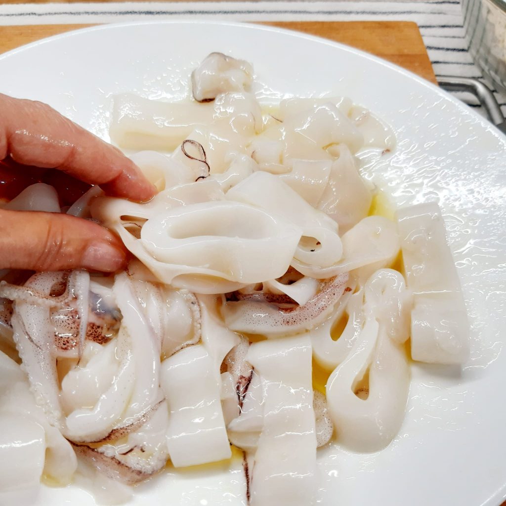 anelli di calamari gratinati