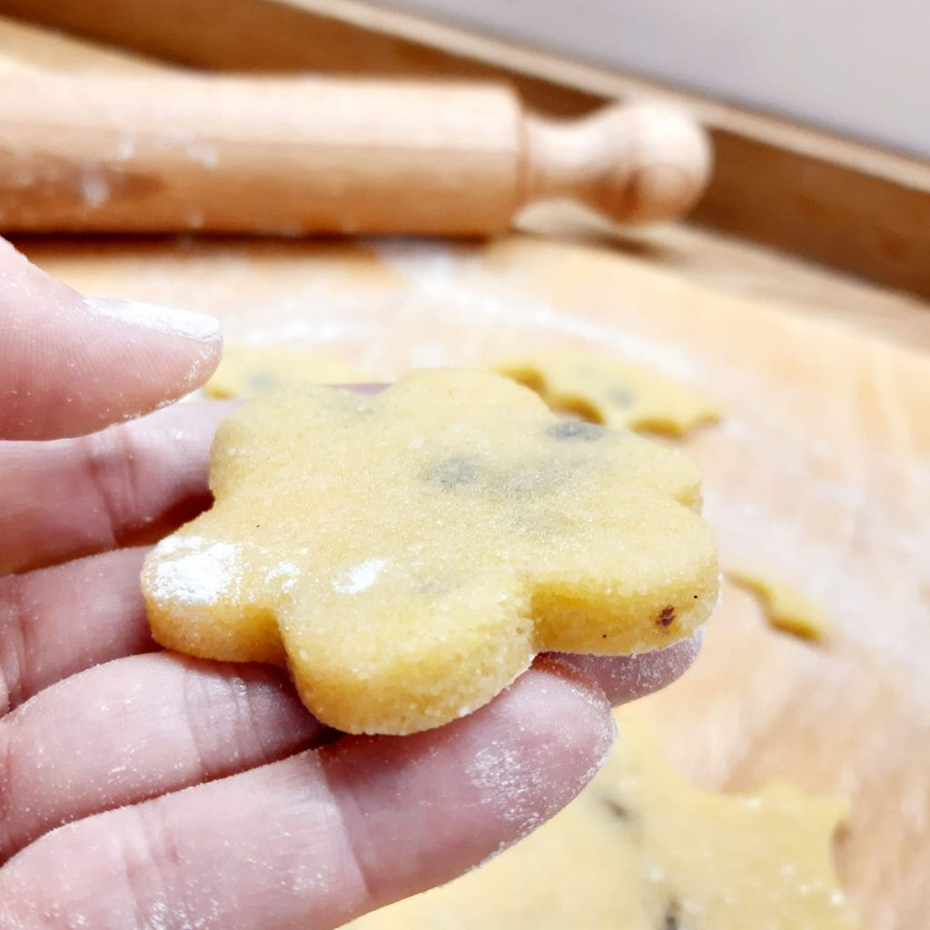 frollini di polenta con  uvetta e gocce di cioccolato