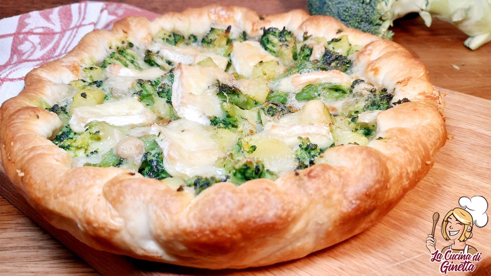 rustico con broccolo siciliano gorgonzola brie e fontina