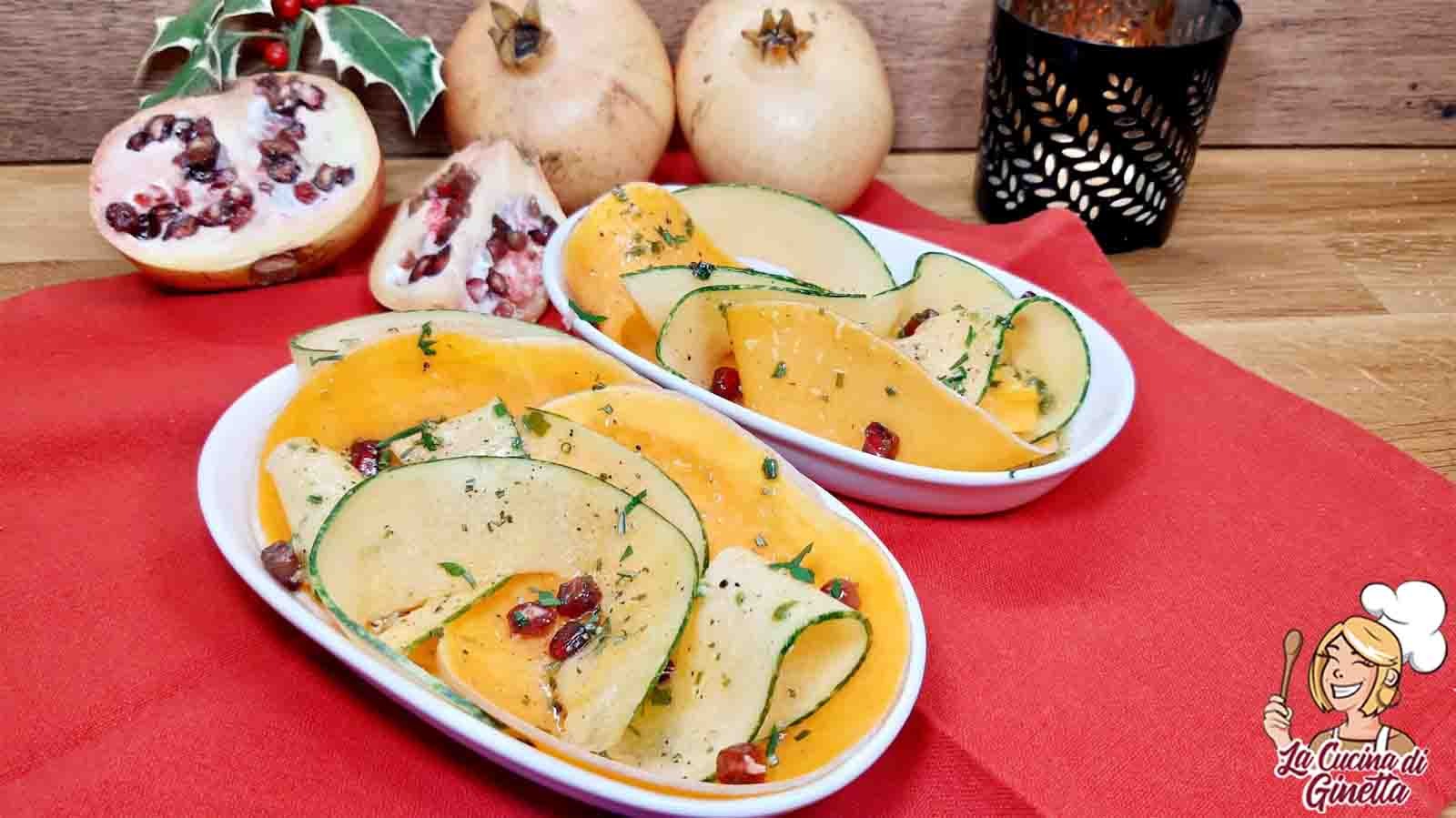 carpaccio di zucca con salsina agrodolce